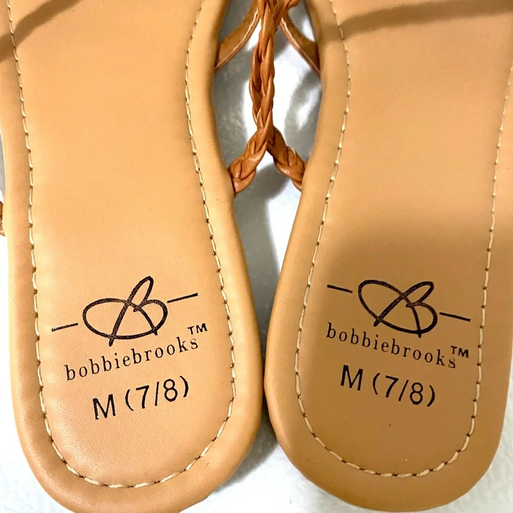 BOBBIEBROOKS Crown Braided Flat Sandals Flat Shoes Sz M7/8